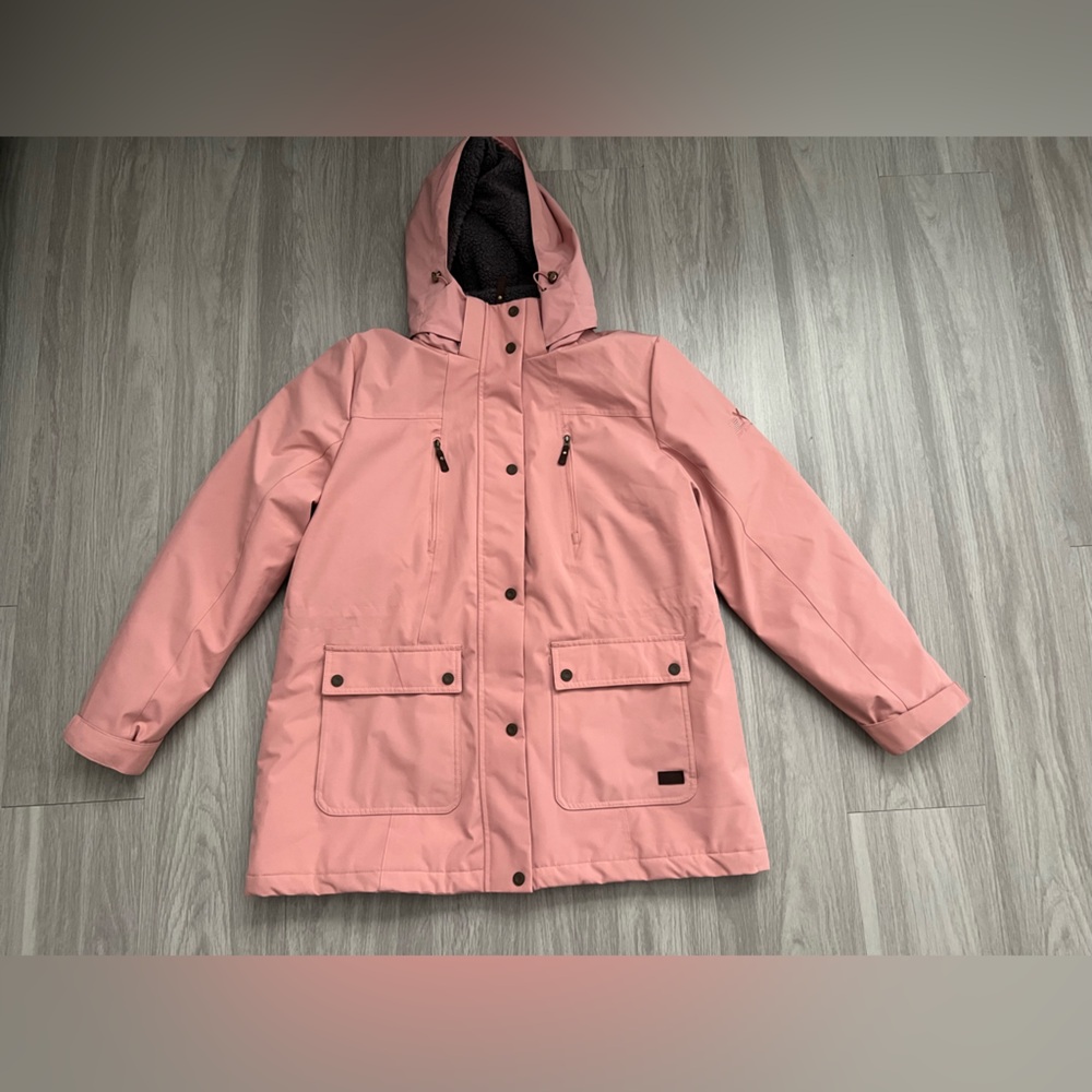 ZeroXposur Women’s XL Dusty Rose Ski Snow Jacket Sherpa Lined Hooded